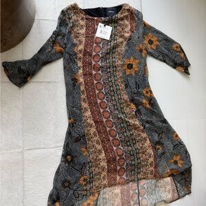 Desigual Multicolor Floral Pattern Dress